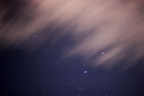 night starry sky with nebula