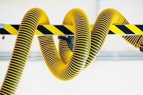 yellow striped swirl hose