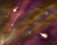 space orbs stars abstract drawing