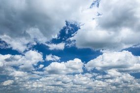 blue sky white clouds sun day