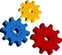 clipart of the colorful gears