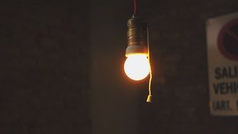 light bulb is on