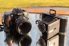 old and new cameras
