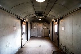 old empty train interior