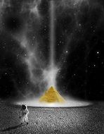 pyramid in space