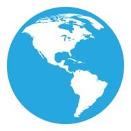 blue and white earth globe, illustration