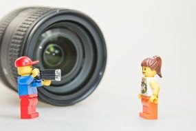 camera and lego figures