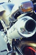 Closeup photo of motorbike detail