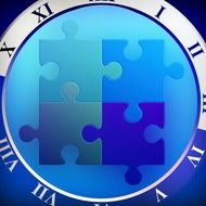 puzzle clock time drawing