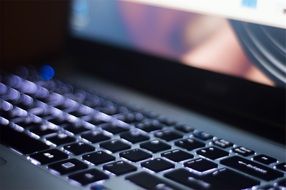 back-lighted macbook keyboard