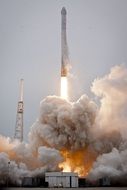 rocket flames launch pad