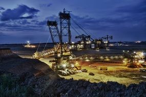 photo of the excavators on a construction