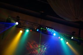 Photo of colorful spotlights