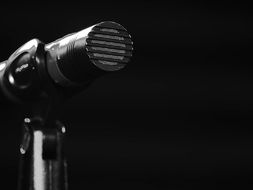 microphone on black background