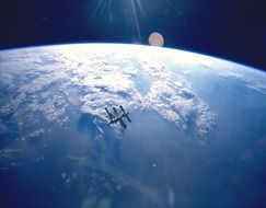 Russian space station in orbit