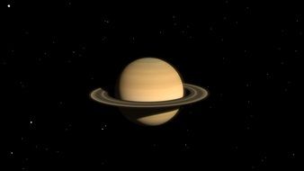 planet saturn in space