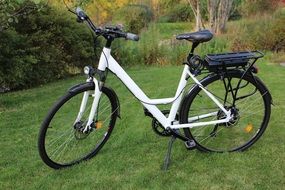 Black and white modern bike