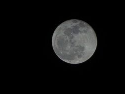 full moon in the dark sky