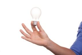 light bulb in hand