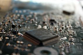 circuit board electronics closeup