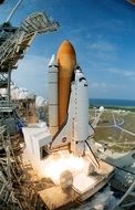 launch of space shuttle