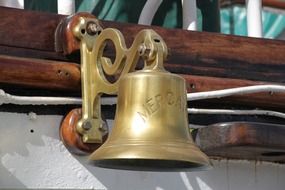 metallic ship bell