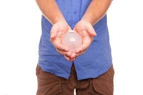 lamp idea in the hand