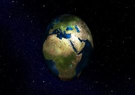 earth globe in space