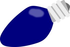 bulb blue light drawing