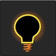 yellow light bulb in graphic image