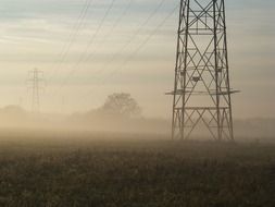overhead power poles