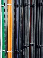 multicolored electrical cables