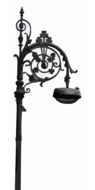 forged street lamp with lamp