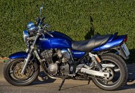 blue motorcycle technology