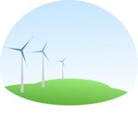 clipart of the energy wind turbines