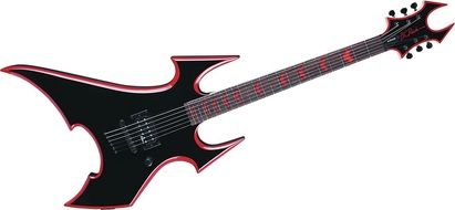 electric black guitar bc rich music