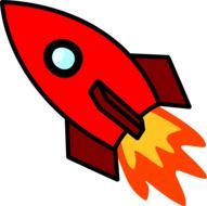 clipart of the red rocket