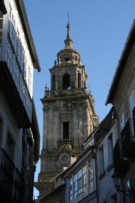 Spire of the cathedral in spain