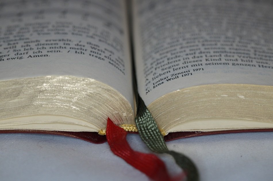 hymnal book opraise with bookmarks