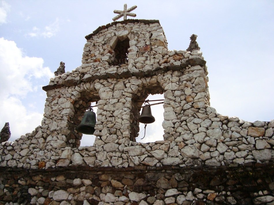 Church facade made of the stone