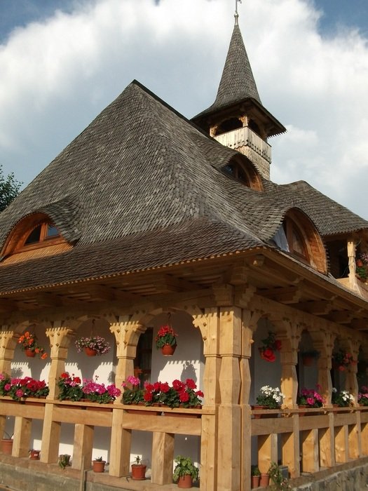 Church made of the wood in Romania
