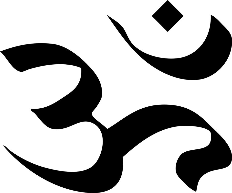 mantra symbol on white background