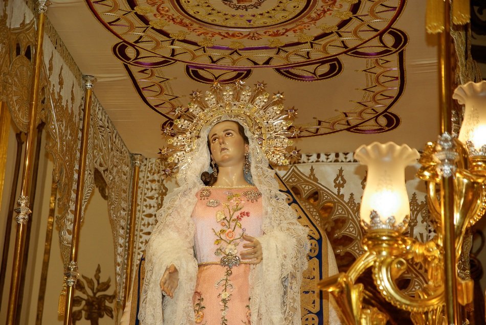 holy virgin in church in Spain
