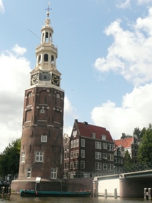 Old church tower, Oude Kirk, netherlands, Amsterdam