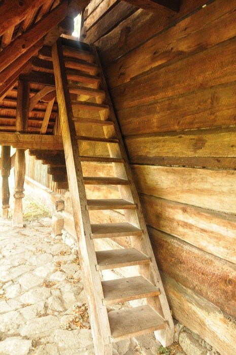 wooden staircase in the Orthodox Church