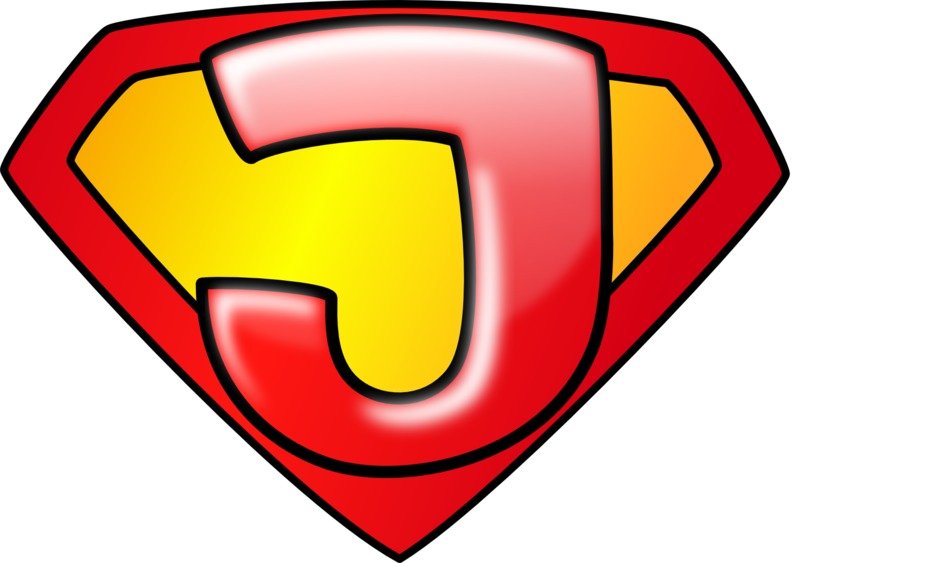 superman logo with j pattern