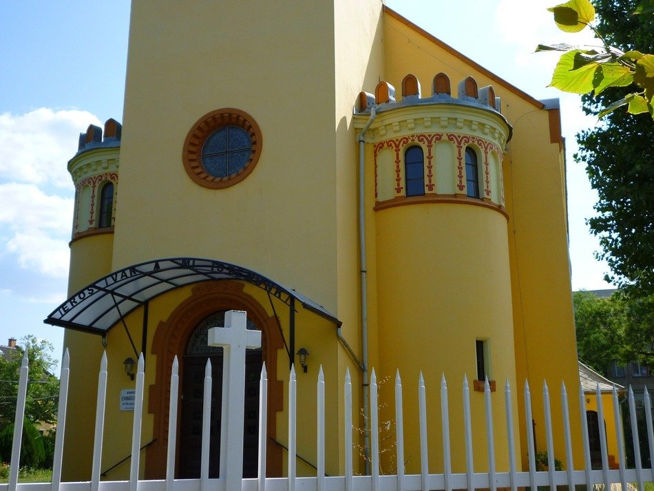 church behind fence, hungary, budapest