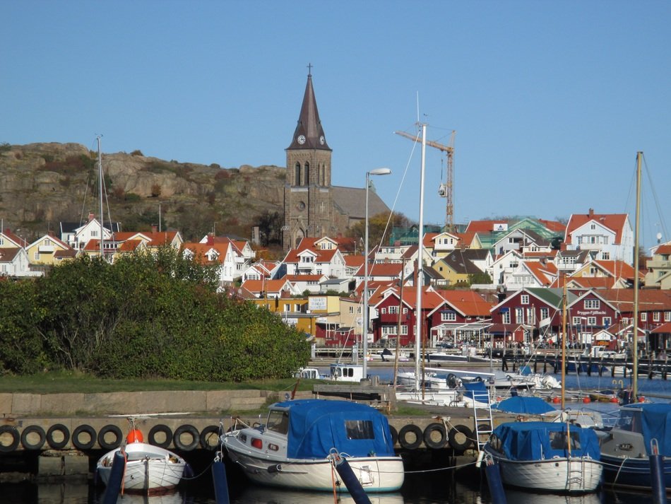 panorama of the Swedish town fjallbaka