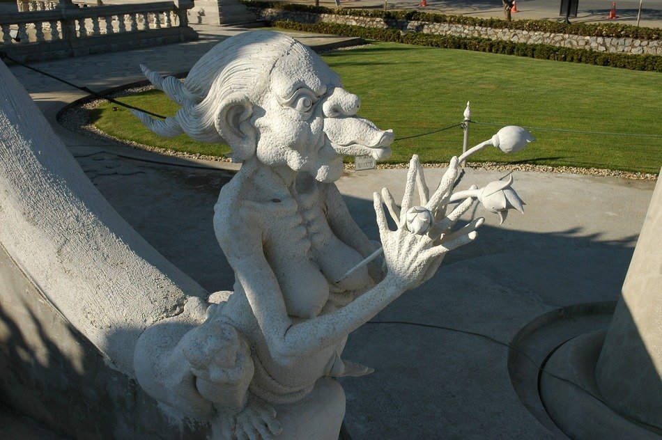 Stone figure in Chiang Rai