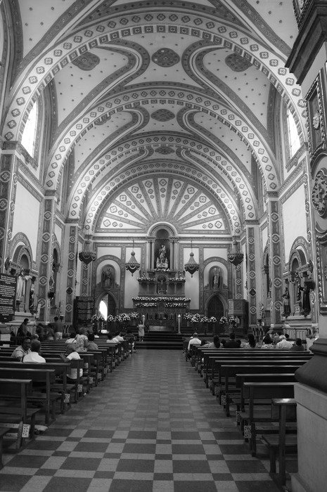 interior of a church at Calvary